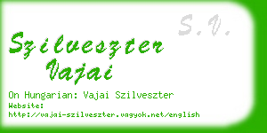 szilveszter vajai business card